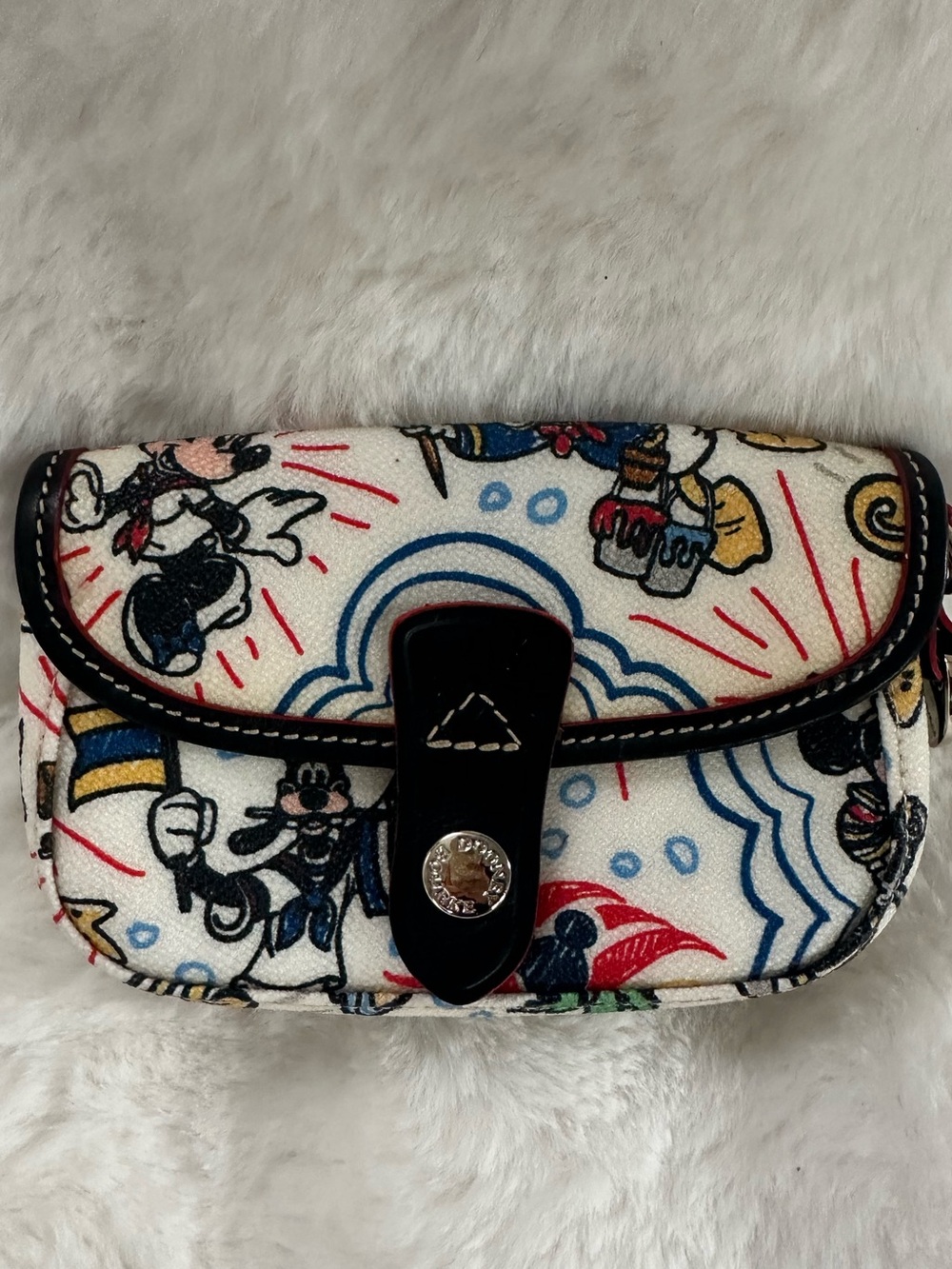 Dooney & Bourke White Multicolor Disney Print Mini Bag